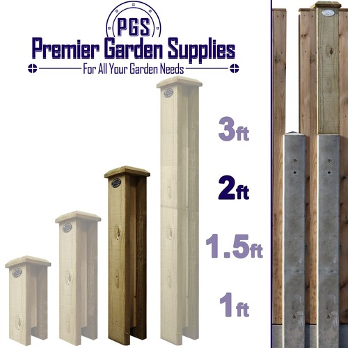 2ft timber concrete garden - 2ft, timber/concrete