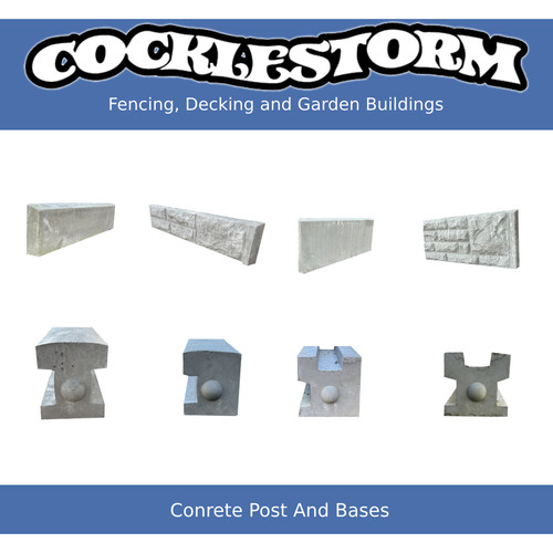Concrete garden fence posts - concrete,