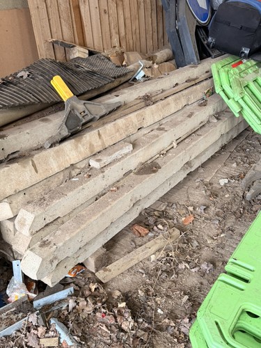 Concrete fence posts - fence,