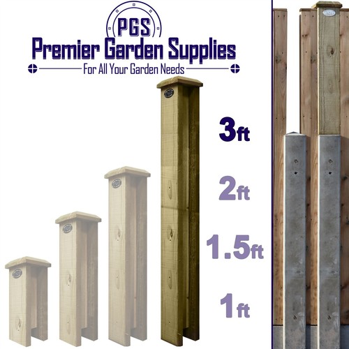 3ft timber concrete garden - 3ft,